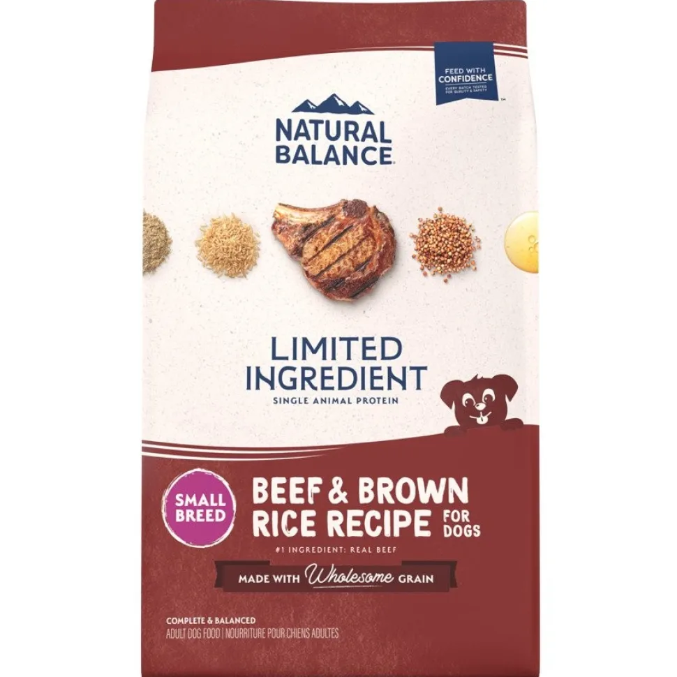 Natural Balance Limited Ingredient Wholesome Grains Small Breed Adult Dry Dog Food Beef & Brown Rice 4-lb
