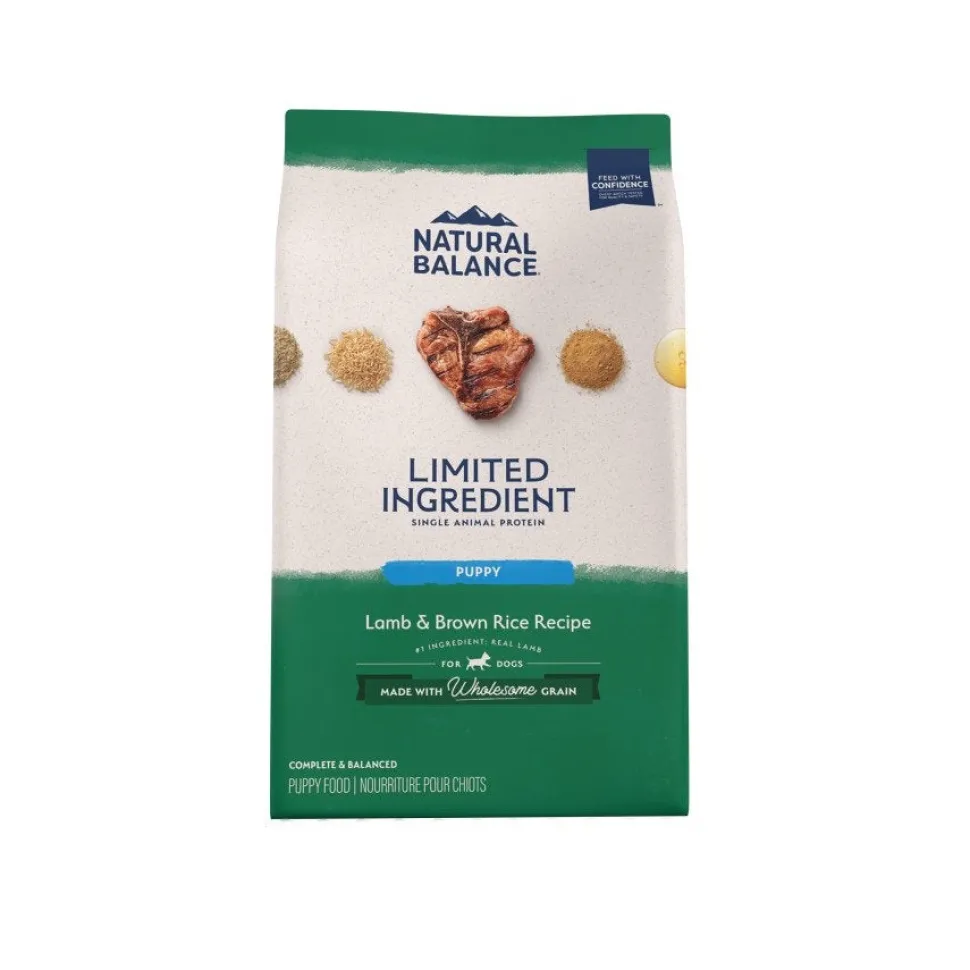Natural Balance Limited Ingredient Wholesome Grains Puppy Dry Dog Food Lamb & Brown Rice 4-lb