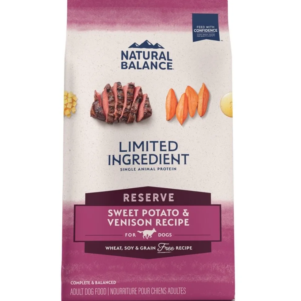 Natural Balance Limited Ingredient Grain Free Adult Dry Dog Food Reserve Sweet Potato & Venison 4-lb
