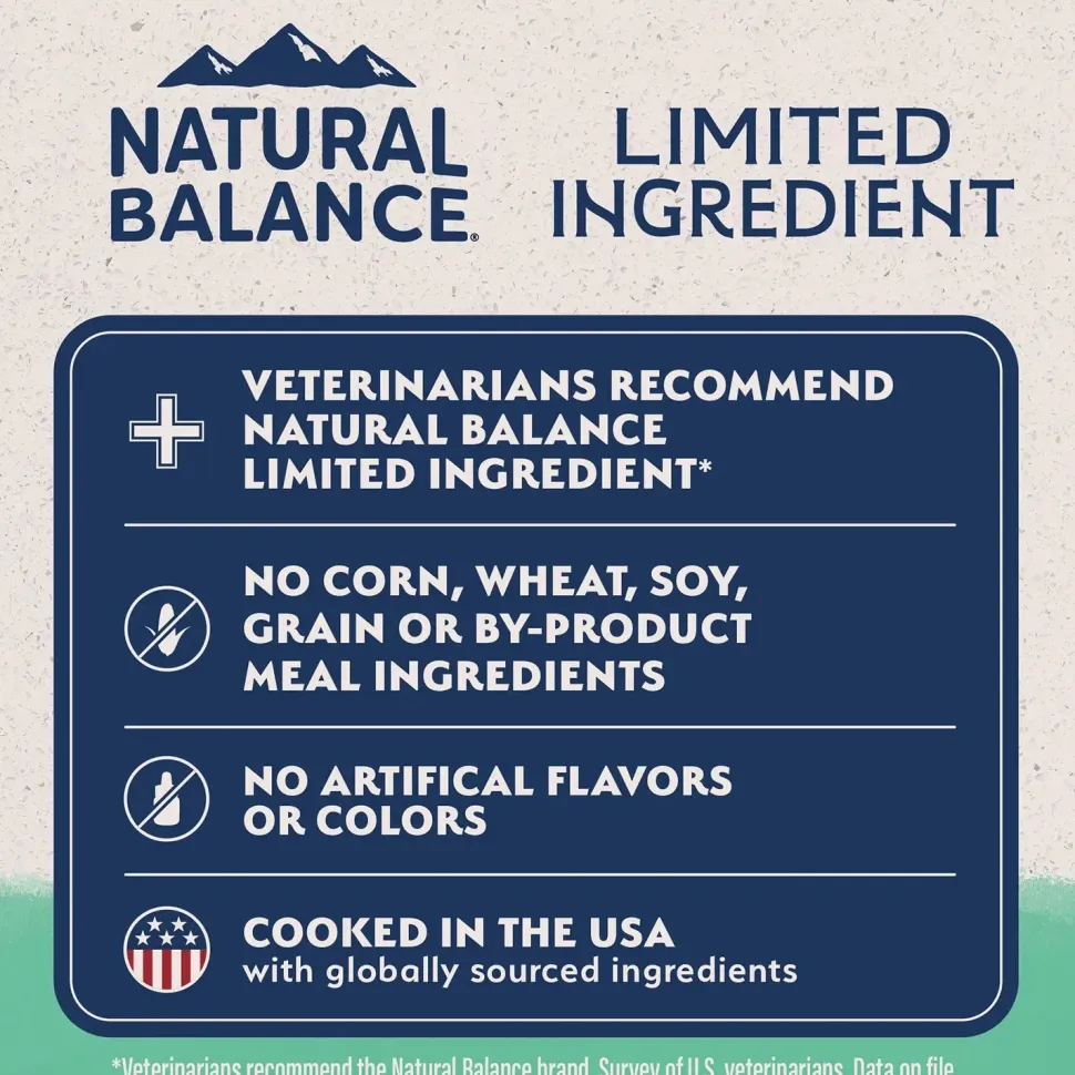 Natural Balance Limited Ingredient Grain-Free Adult Dry Dog Food Chicken & Sweet Potato Recipe 24-lb