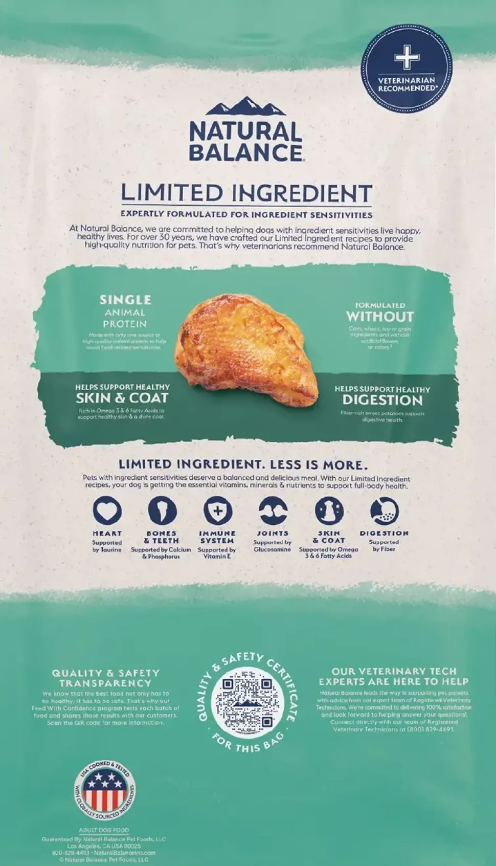 Natural Balance Limited Ingredient Grain-Free Adult Dry Dog Food Chicken & Sweet Potato Recipe 24-lb