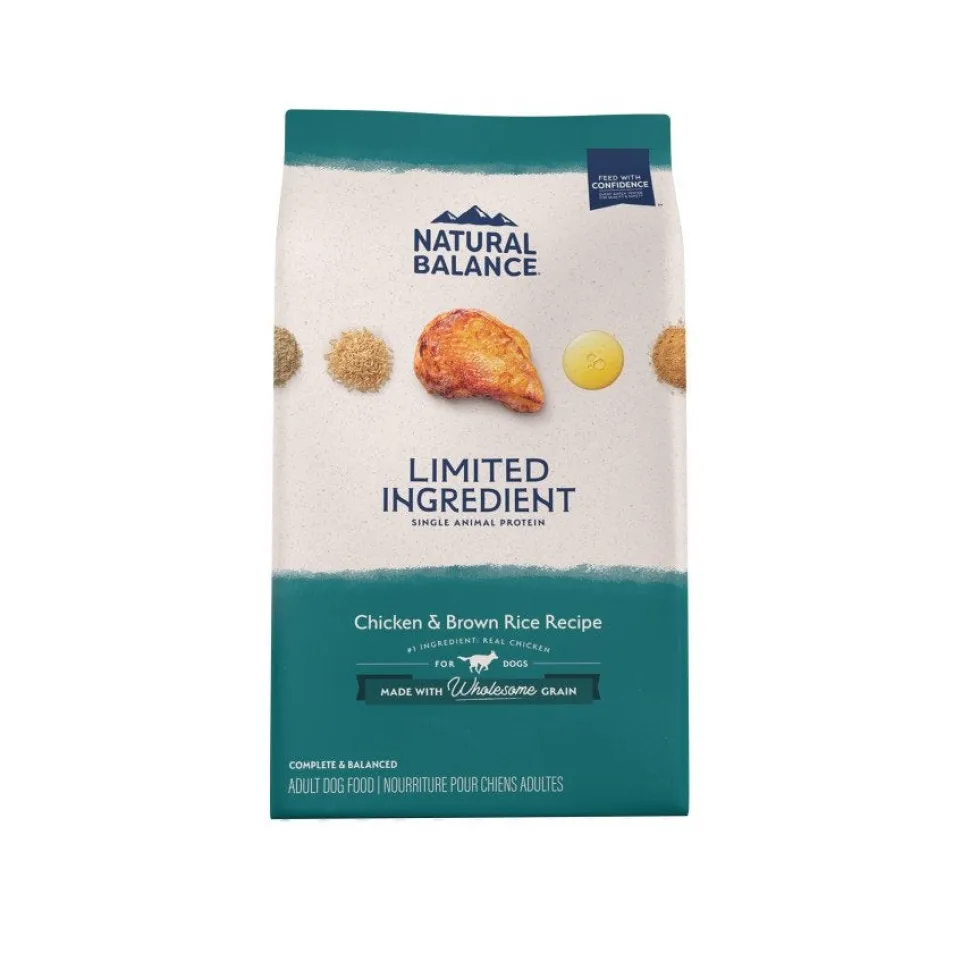 Natural Balance Limited Ingredient Wholesome Grains Adult Dry Dog Food Chicken & Brown Rice 4-lb