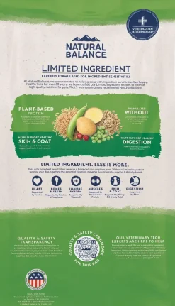 Natural Balance Pet Foods L.I.D Plant Powered Vegan-Friendly Vegetarian Recipe Dry Dog Food 4-lb
