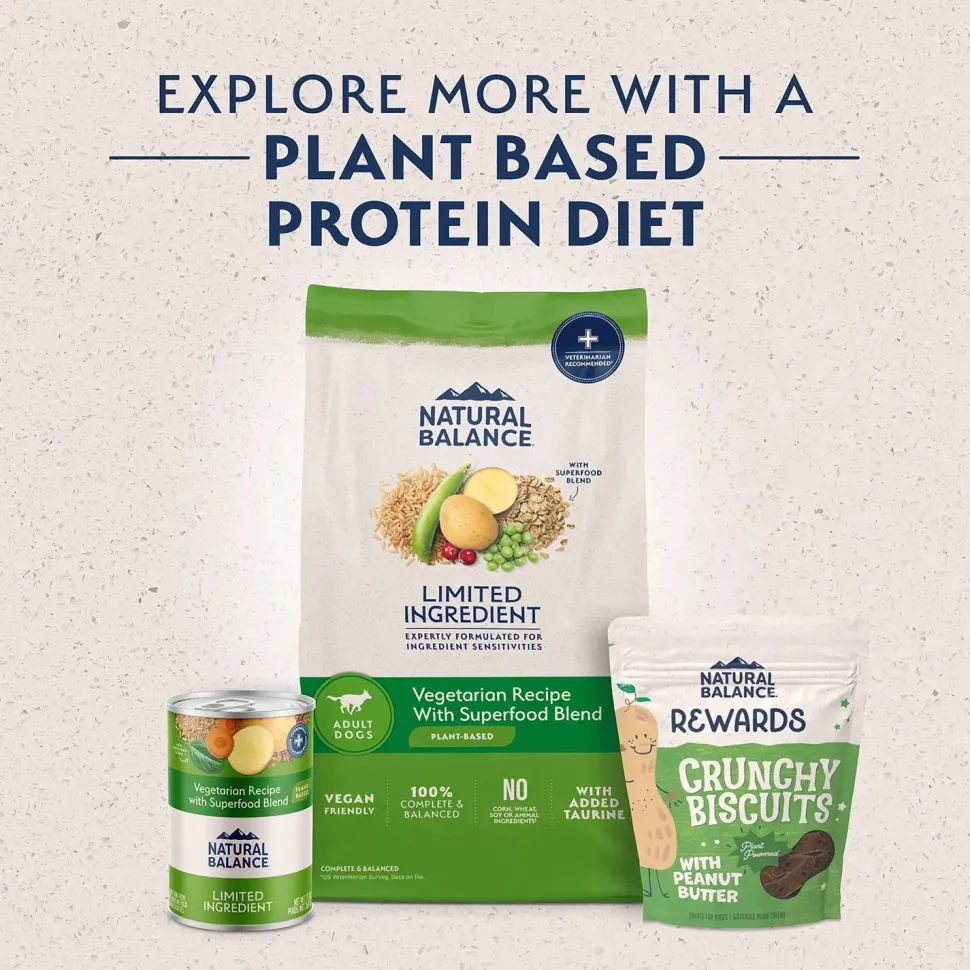 Natural Balance Pet Foods L.I.D Plant Powered Vegan Friendly Vegetarian Recipe Canned Dog Food 13-oz