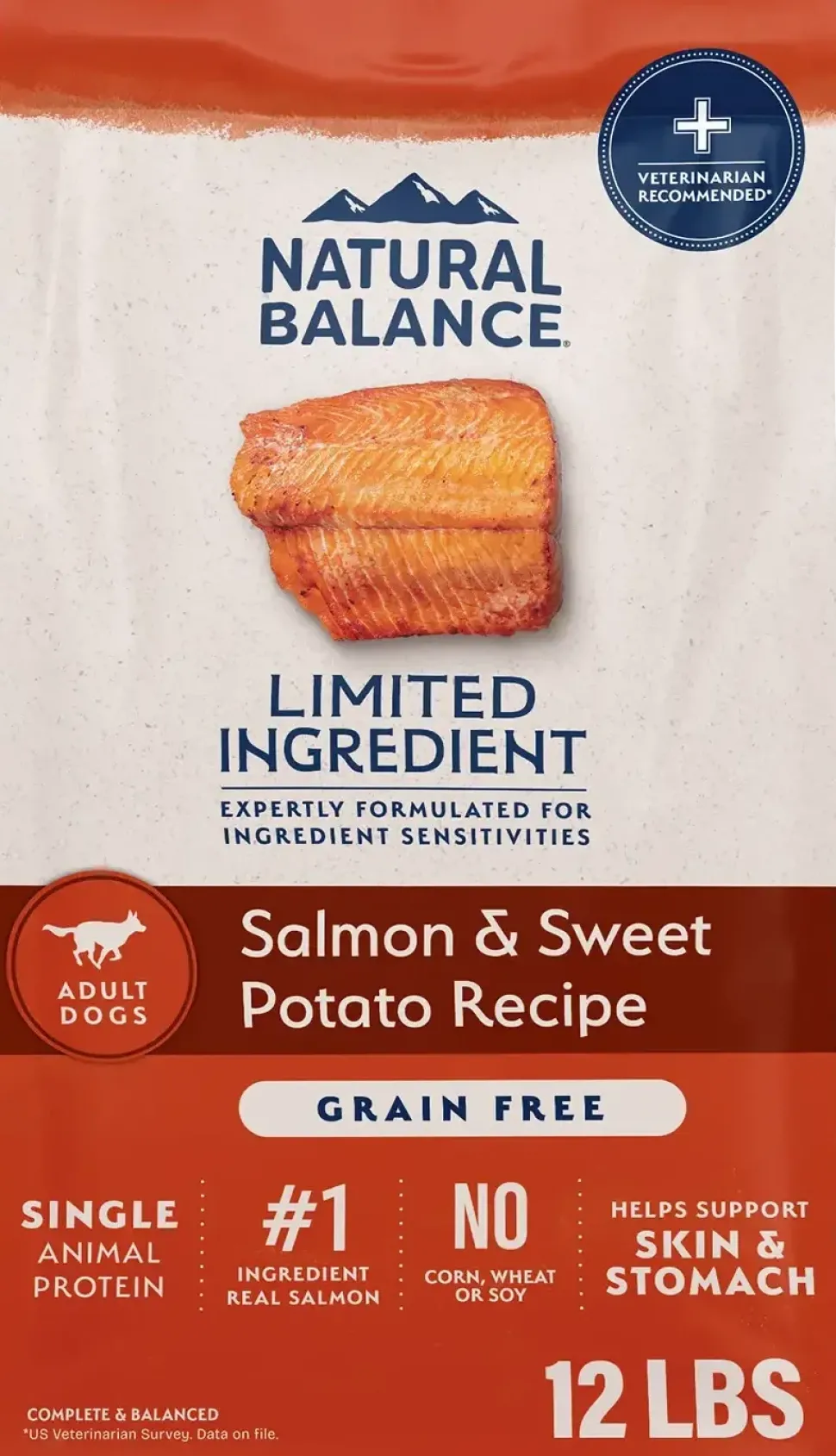 Natural Balance Pet Foods Limited Ingredient Adult Dry Dog Food Salmon & Sweet Potato 12-lb