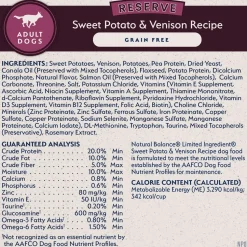 Natural Balance Pet Foods Limited Ingredient Reserve Grain Free Adult Dry Dog Food Sweet Potato & Venison 22-lb