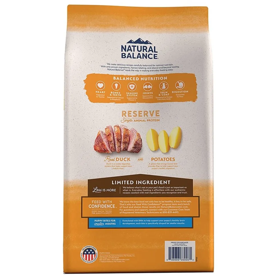 Natural Balance Pet Foods Limited Ingredient Reserve Grain Free Puppy Dry Food Duck & Potato 12-lb