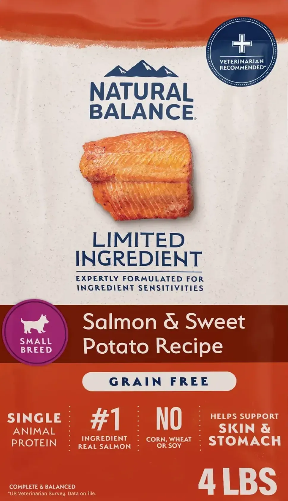 Natural Balance Pet Foods Limited Ingredient Grain Free Small Breed Dry Dog Food Salmon & Sweet Potato 4-lb