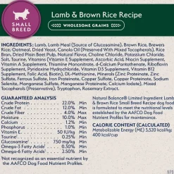 Natural Balance Pet Foods Limited Ingredient Small Breed Dry Dog Food Lamb & Brown Rice 12-lb
