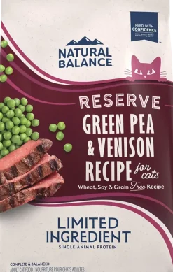 Natural Balance Pet Foods Limited Ingredient Reserve Grain Free Dry Cat Food Green Pea & Venison 8-lb