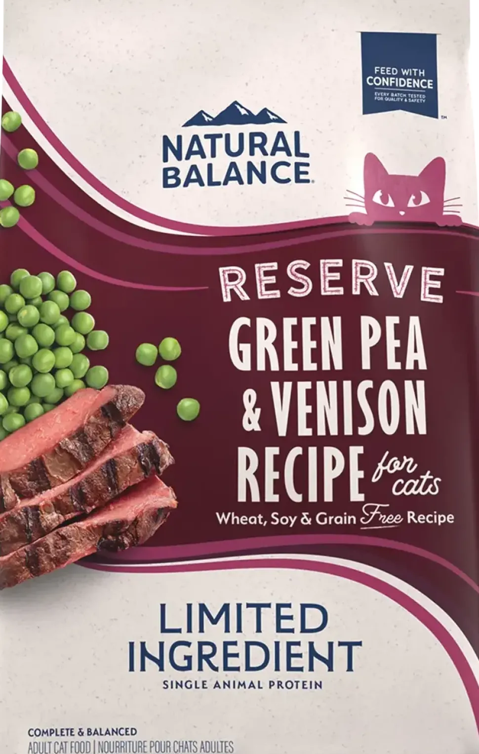 Natural Balance Pet Foods Limited Ingredient Reserve Grain Free Dry Cat Food Green Pea & Venison 8-lb