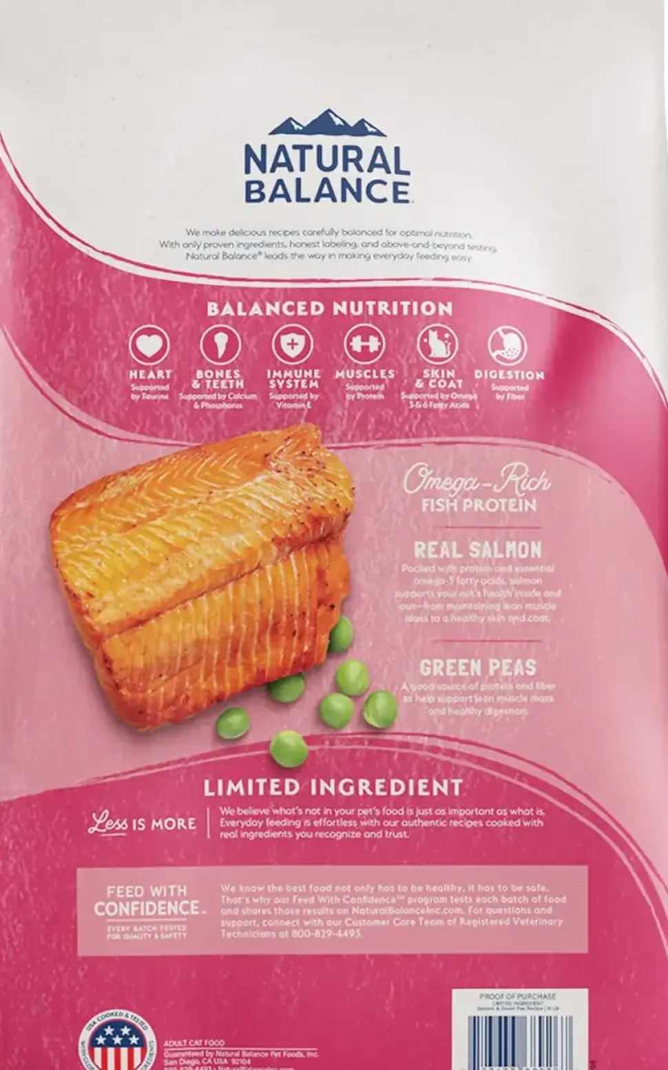 Natural Balance Pet Foods Limited Ingredient Grain Free Dry Cat Food Green Pea & Salmon 10-lb
