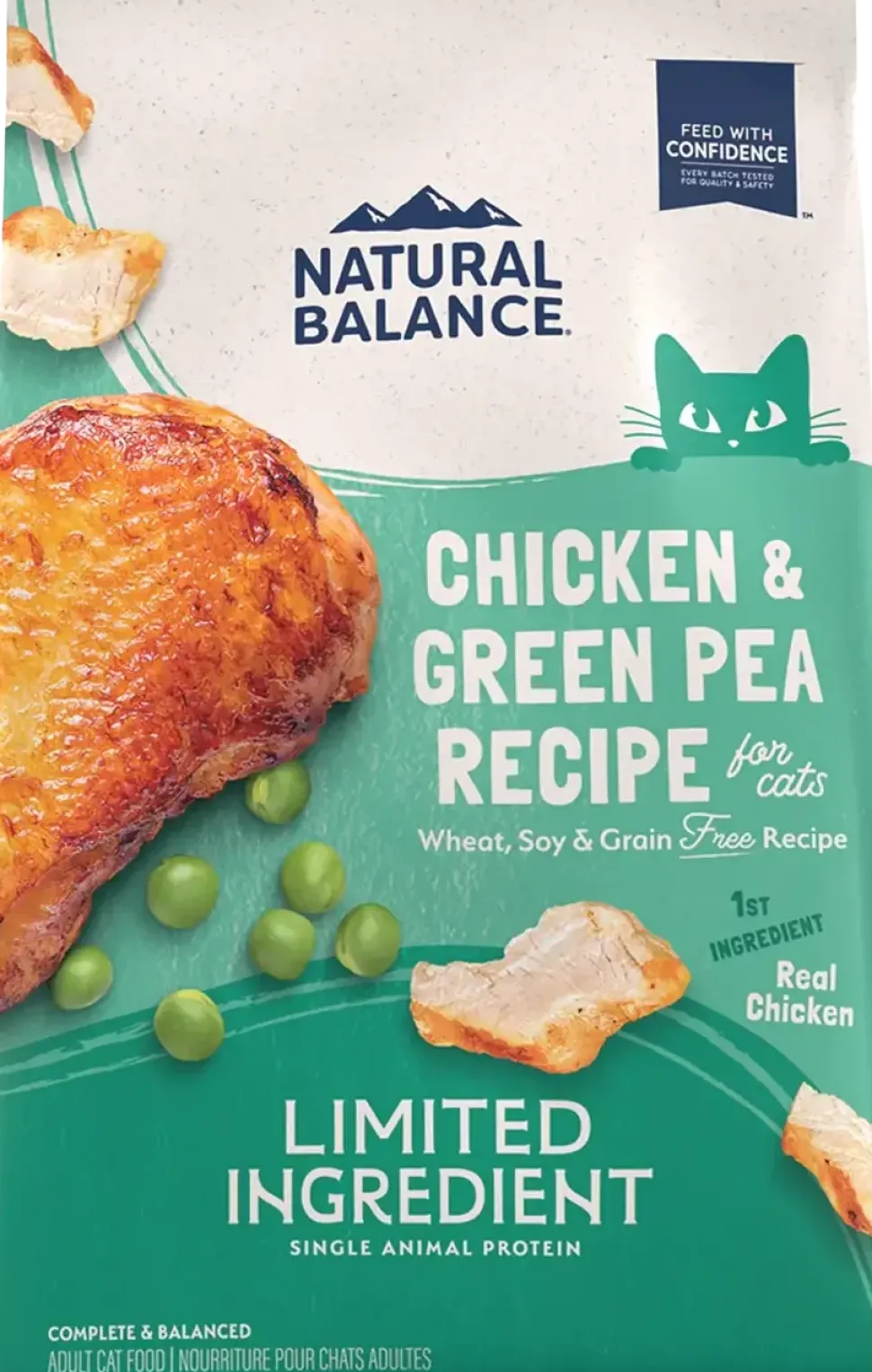Natural Balance Pet Foods Limited Ingredient Grain Free Dry Cat Food Green Pea & Chicken 10-lb