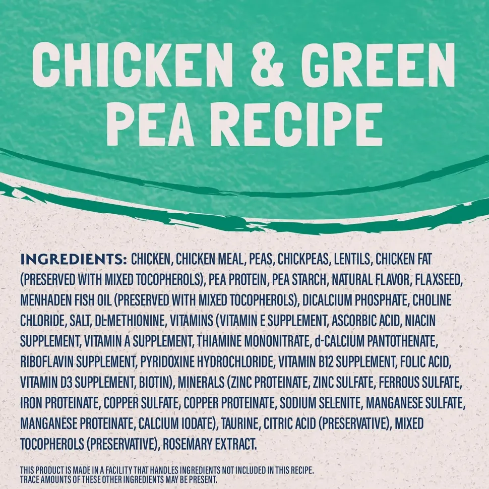 Natural Balance Pet Foods Limited Ingredient Grain Free Dry Cat Food Green Pea & Chicken 10-lb