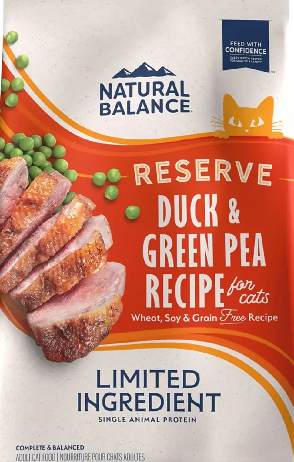 Natural Balance Pet Foods Limited Ingredient Reserve Grain Free Dry Cat Food Duck & Green Pea 10-lb