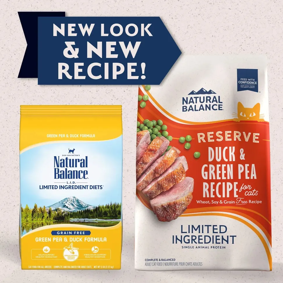 Natural Balance Pet Foods Limited Ingredient Reserve Grain Free Dry Cat Food Duck & Green Pea 10-lb