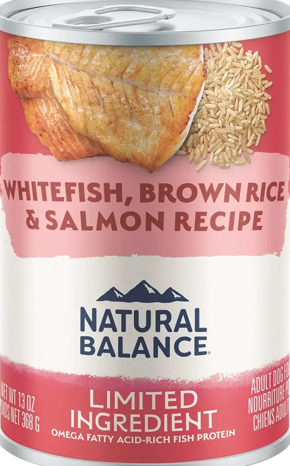 Natural Balance Pet Foods Limited Ingredient Canned Dog Food Whitefish Brown Rice & Salmon 13-oz
