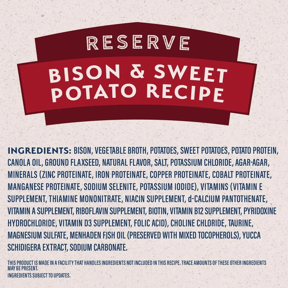 Natural Balance Pet Foods Limited Ingredient Reserve Canned Dog Food Bison & Sweet Potato 13-oz