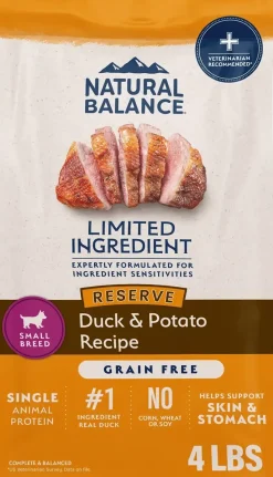 Natural Balance Pet Foods Limited Ingredient Reserve Grain Free Small Breed Dry Dog Food Duck & Potato 4-lb