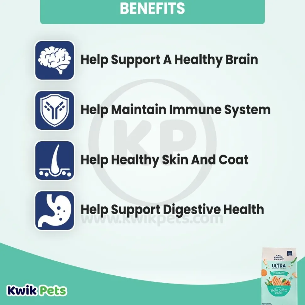Natural Balance Pet Foods Original Ultra Broth Coated Dry Dog Food Chicken & Sweet Potato 4-lb