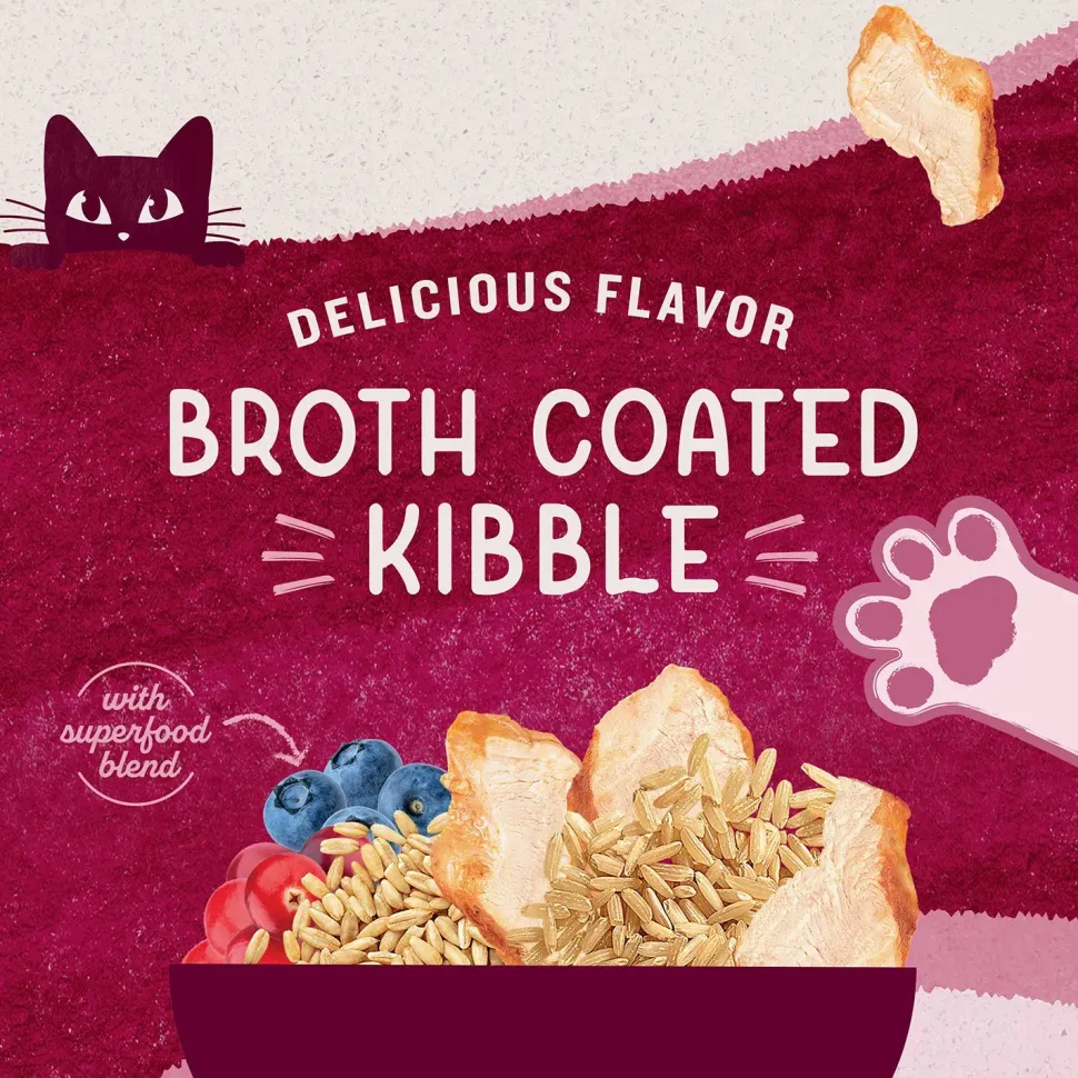Natural Balance Pet Foods Original Ultra Broth Coated Adult Dry Cat Food Chicken Meal & Salmon Meal 15-lb