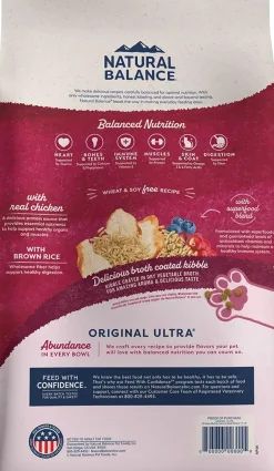 Natural Balance Pet Foods Original Ultra Broth Coated Dry Cat Food Chicken & Salmon 6-lb