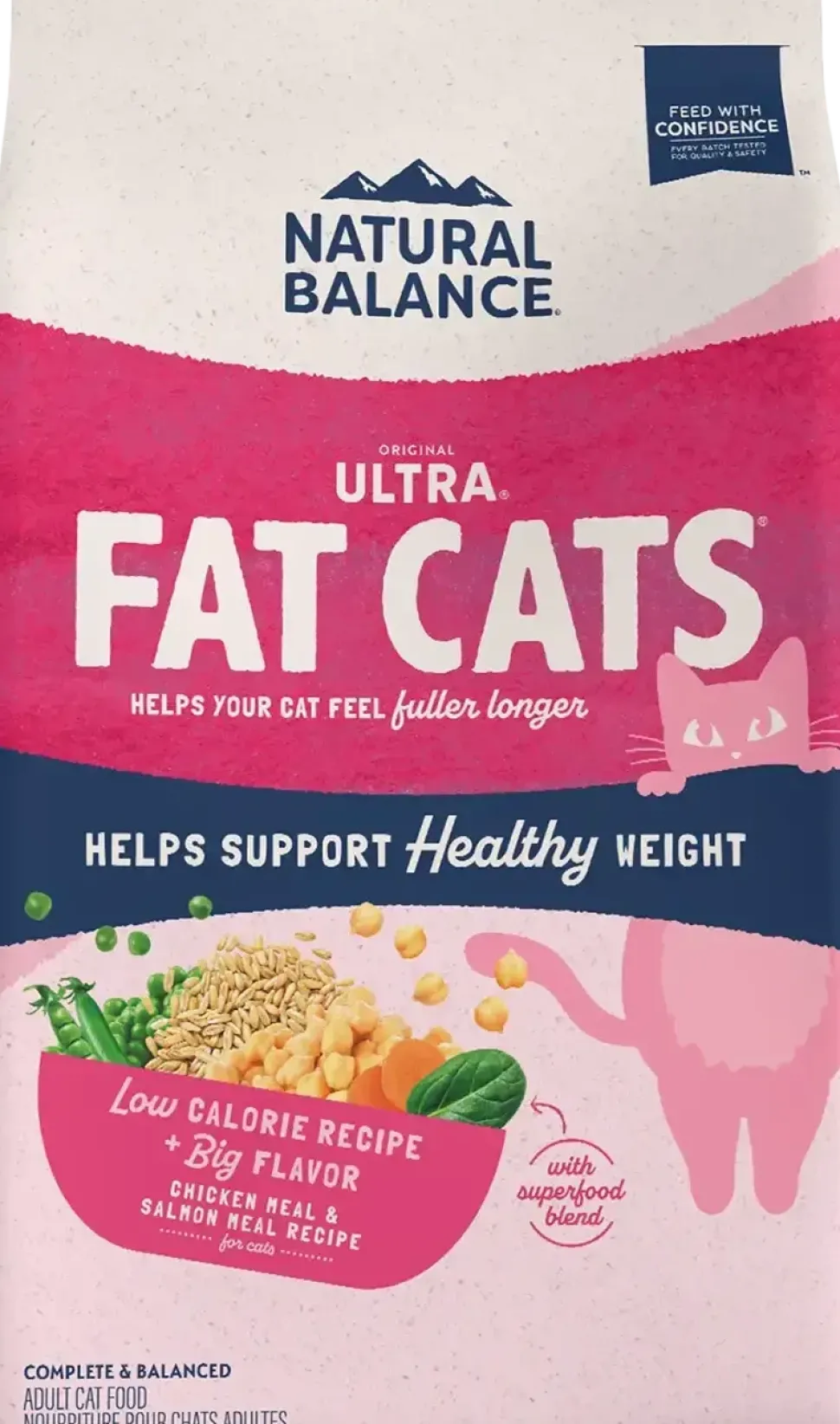Natural Balance Pet Foods Original Ultra Fat Cats Dry Cat Food Chicken Meal & Salmon Meal 6-lb