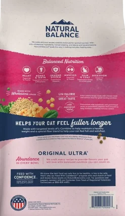 Natural Balance Pet Foods Original Ultra Fat Cats Dry Cat Food Chicken Meal & Salmon Meal 6-lb