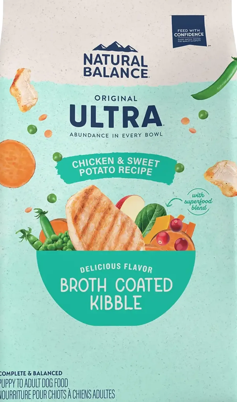 Natural Balance Pet Foods Original Ultra Broth Coated Dry Dog Food Chicken & Sweet Potato 24-lb