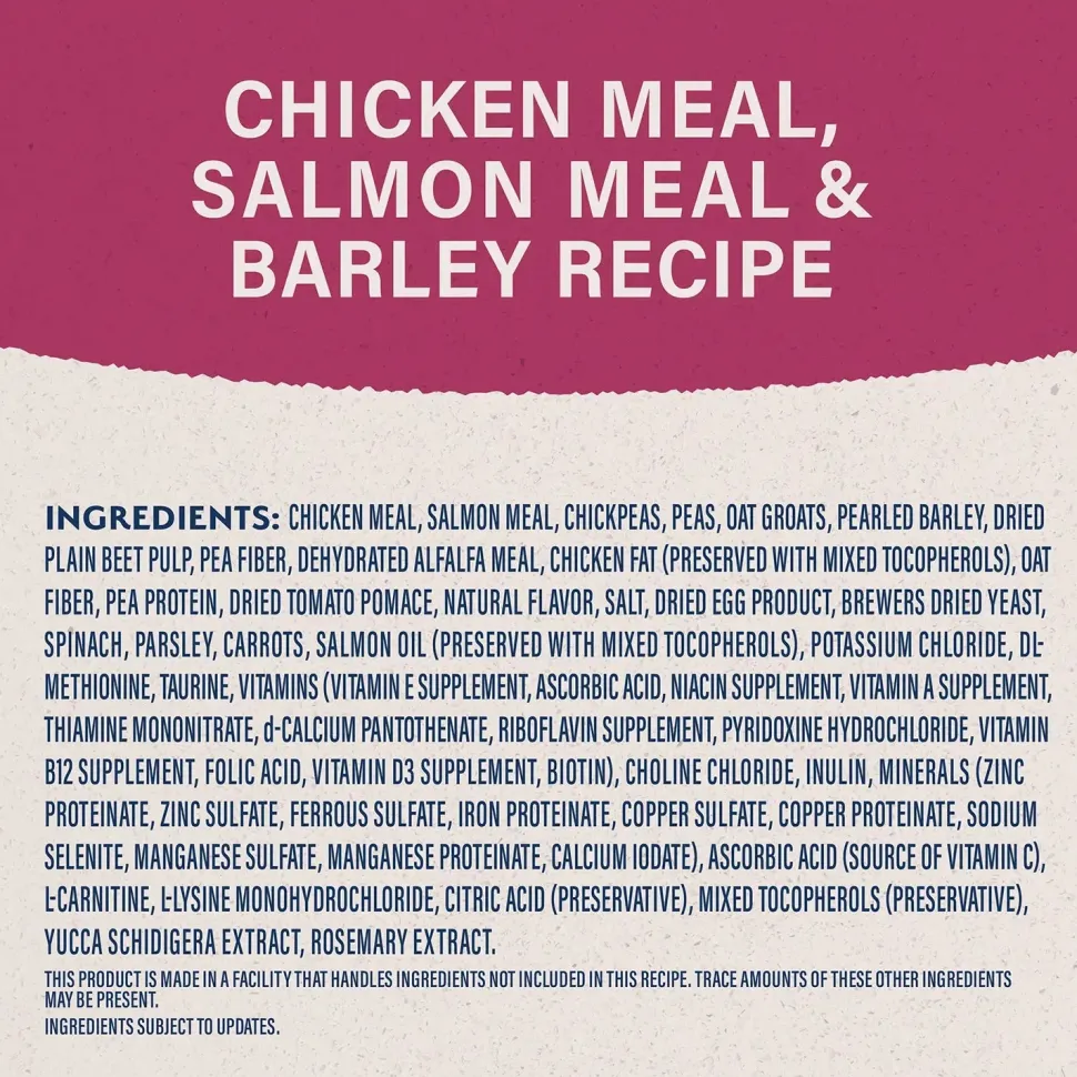 Natural Balance Pet Foods Original Ultra Fat Dogs Dry Food Chicken Meal Salmon Meal & Barley 4-lb