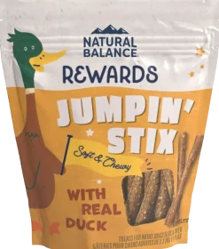 Natural Balance Pet Foods Rewards Jumpin' Stix Soft & Meaty Dog Treats Duck 4-oz