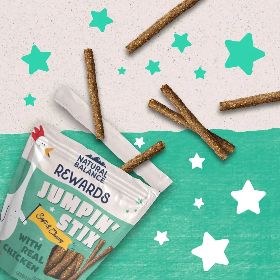 Natural Balance Pet Foods Rewards Jumpin' Stix Soft & Meaty Dog Treats Chicken 10-oz