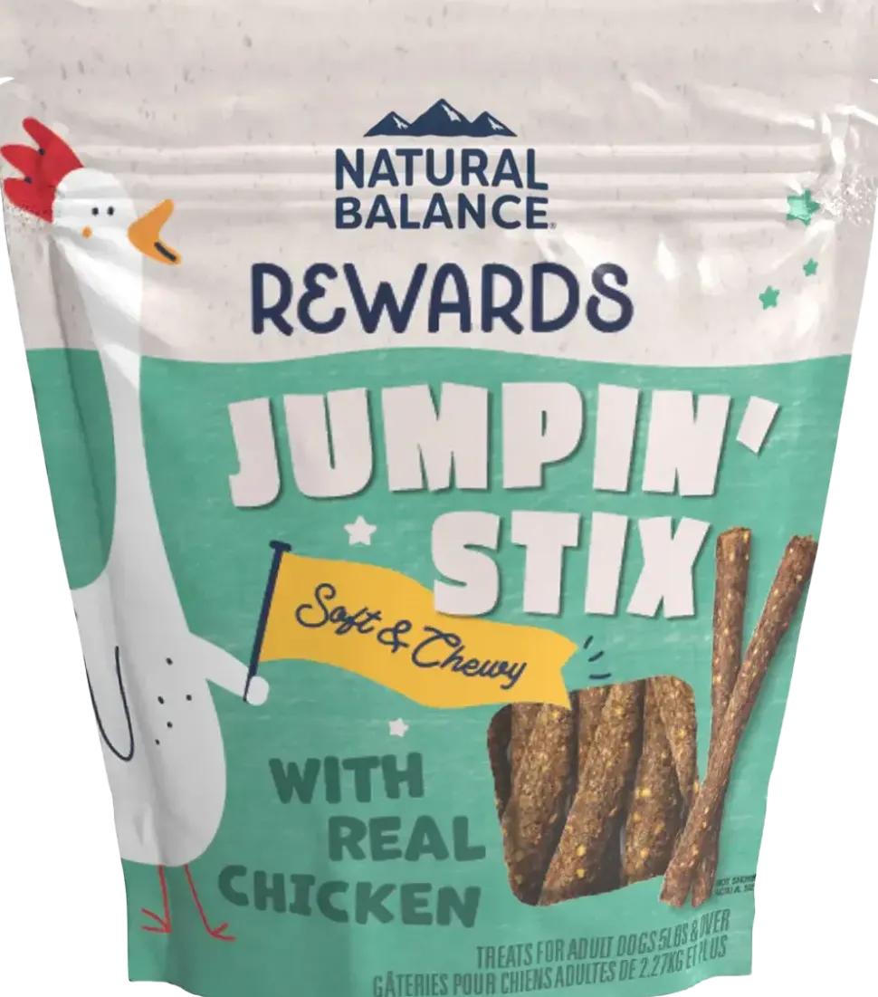 Natural Balance Pet Foods Rewards Jumpin' Stix Soft & Meaty Dog Treats Chicken 4-oz