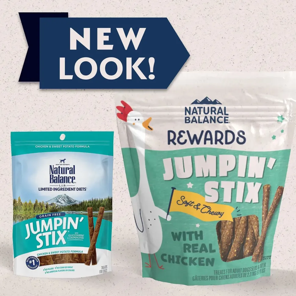 Natural Balance Pet Foods Rewards Jumpin' Stix Soft & Meaty Dog Treats Chicken 4-oz