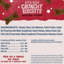 Natural Balance Pet Foods Rewards Crunchy Biscuits Dog Treats Bison 14-oz