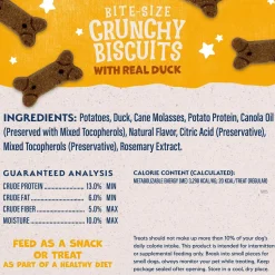 Natural Balance Pet Foods Rewards Crunchy Biscuits Dog Treats Duck 14-oz