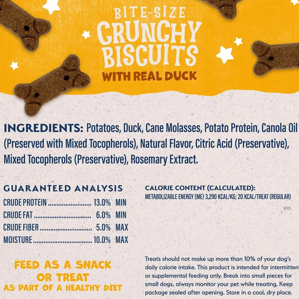 Natural Balance Pet Foods Rewards Crunchy Biscuits Dog Treats Duck 14-oz