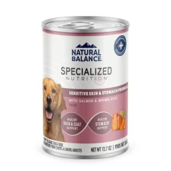 Natural Balance Specialized Nutrition Sensitive Skin & Stomach Wet Dog Food Salmon & Brown Rice 12.7-oz