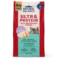 Natural Balance Ultra Protein Kitten Dry Cat Food Real Chicken & Chicken Meal 6-lb