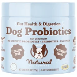 Natural Dog Company Dog Probiotic Soft Chews Supplement 45 Count