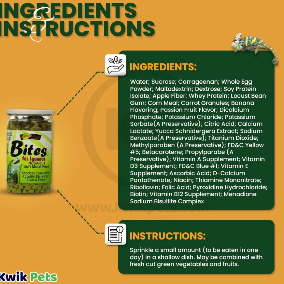 Nature Zone Iguana Nutri Bites Gel Food 9-oz
