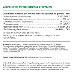 NaturVet Advanced Probiotic & Enzymes Powder for Dogs & Cats 8-oz