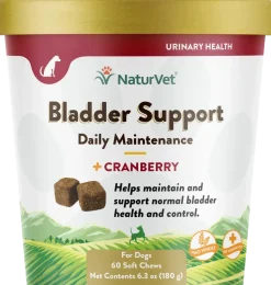 NaturVet Bladder Support Plus Cranberry Soft Chews for Dogs 60 Count 6.3-oz