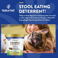 NaturVet Coprophagia Stool Eating Deterrent Soft Chews for Dogs 70 Count 5.4-oz