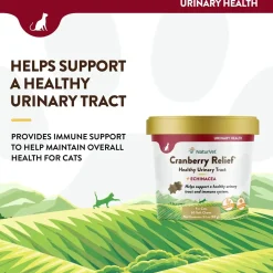 NaturVet Cranberry Relief Plus Echinacea Soft Chews for Cats 60 Count 3.1-oz