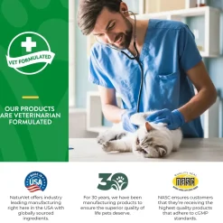 NaturVet Digestive Enzymes Plus Pre and Probiotic Soft Chews for Cats 60 Count 3.1-oz