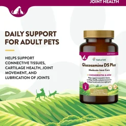 NaturVet Glucosamine-DS Plus Level 2 Time Release Tablets for Dogs & Cats 60 Count 6.3-oz