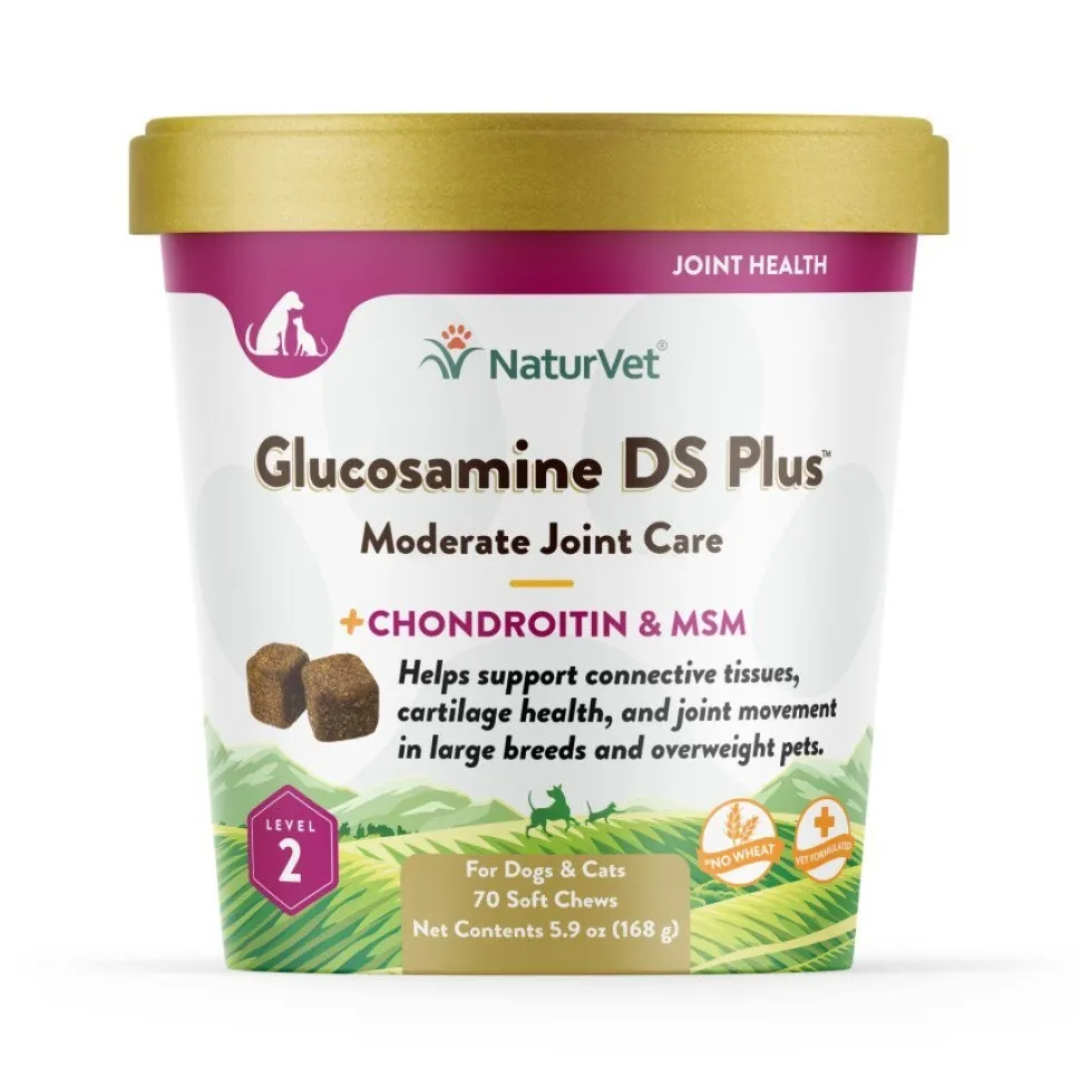 NaturVet Glucosamine-DS Plus Joint Care Soft Chews for Dogs & Cats 70 Count 5.9-oz