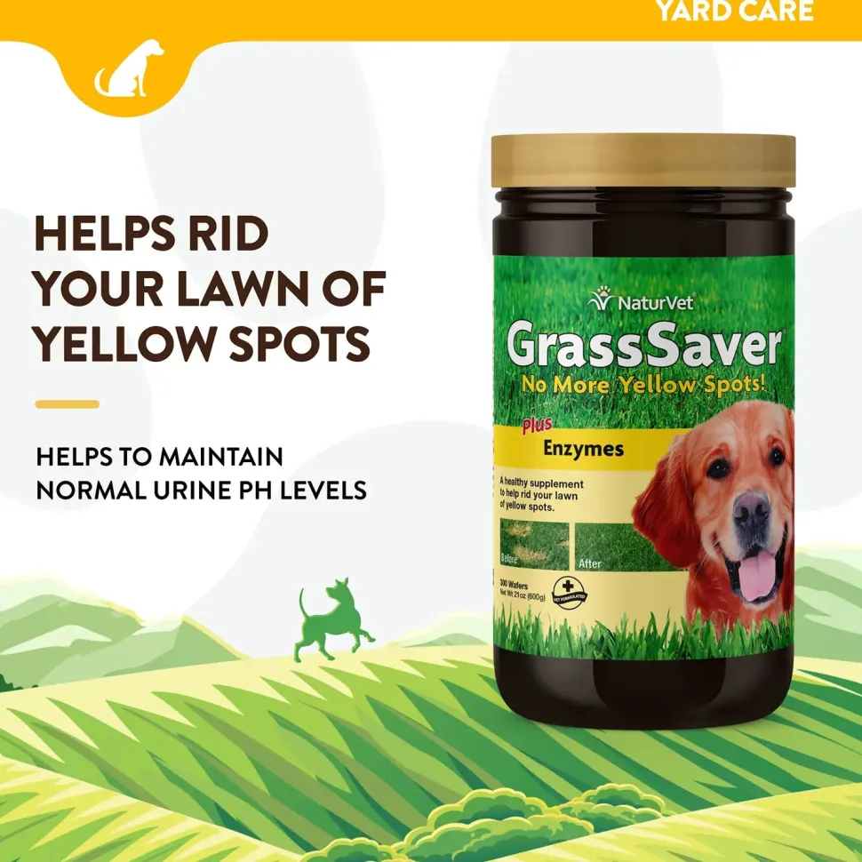 NaturVet GrassSaver Dogs Chewable Wafers 300 Count 21-oz