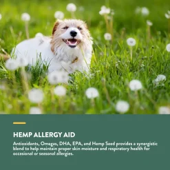 NaturVet Hemp Allergy Aid Soft Chew for Dogs 60 Count 6.3-oz